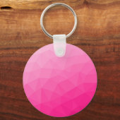 Geometrisches Messemuster mit Hot rosa Gradient Schlüsselanhänger (Vorderseite)
