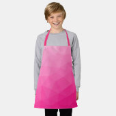 Geometrisches Messemuster mit Hot rosa Gradient Schürze (Getragen)