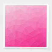 Geometrisches Messemuster mit Hot rosa Gradient Serviette (Vorderseite)