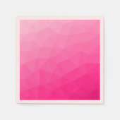 Geometrisches Messemuster mit Hot rosa Gradient Serviette (Vorderseite)