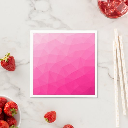 Geometrisches Messemuster mit Hot rosa Gradient Serviette (Beispiel)