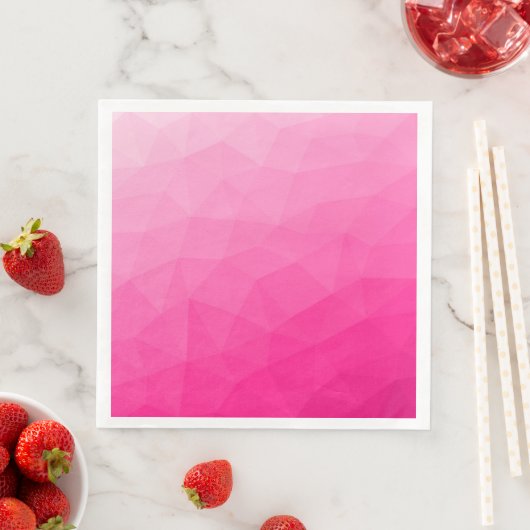 Geometrisches Messemuster mit Hot rosa Gradient Serviette (Beispiel)