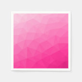Geometrisches Messemuster mit Hot rosa Gradient Serviette (Vorderseite)