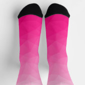 Geometrisches Messemuster mit Hot rosa Gradient Socken (Oben)
