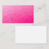 Geometrisches Messemuster mit Hot rosa Gradient Visitenkarte (Vorne/Hinten)