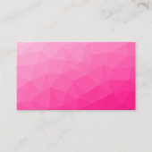 Geometrisches Messemuster mit Hot rosa Gradient Visitenkarte (Vorderseite)