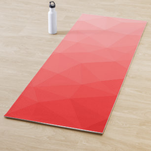 Geometrisches Messemuster mit rotem Gradient Yogamatte