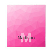 Geometrisches Messprofil Monogram Notizblock (Vorderseite)