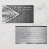 Geometrisches Metall aus Edelstahl Visitenkarte (Vorne/Hinten)