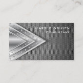 Geometrisches Metall aus Edelstahl Visitenkarte (Vorderseite)