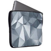 Geometrisches Metall: Dreidimensionales Muster Laptopschutzhülle (Vorne Rechts)
