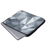 Geometrisches Metall: Dreidimensionales Muster Laptopschutzhülle (Vorne Knopf)
