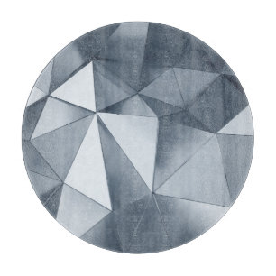 Geometrisches Metall: Dreidimensionales Muster Schneidebrett