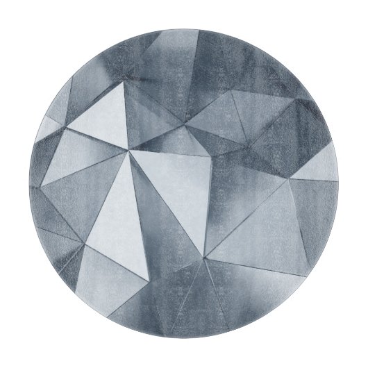 Geometrisches Metall: Dreidimensionales Muster Schneidebrett (Vorderseite)