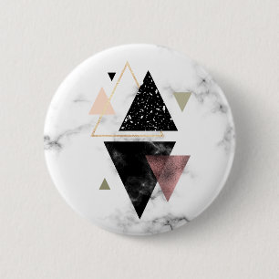 Geometrisches Metalldesign Button