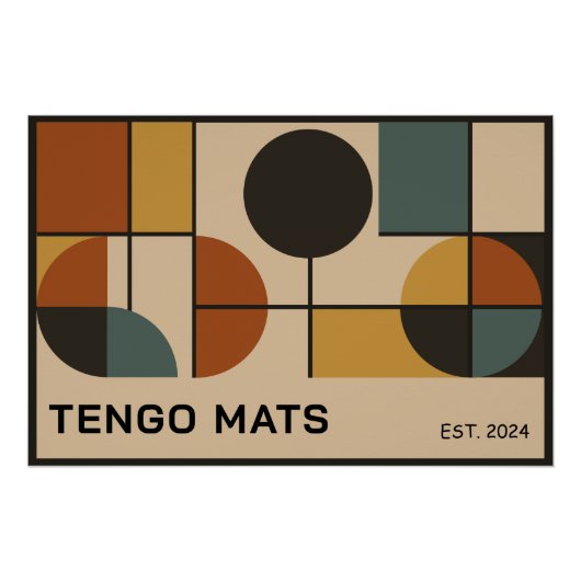 Geometrisches Mid-Century-Design Poster (Vorderseite)