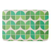 Geometrisches Mid Century Green Muster Badematte (Vorderseite)