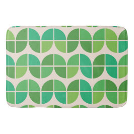 Geometrisches Mid Century Green Muster Badematte