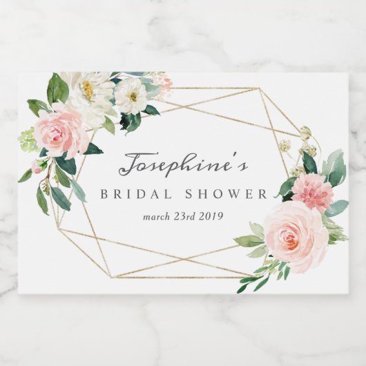 Geometrisches Mini-Sparkling Schaumweinetikett (Einzelnes Label)