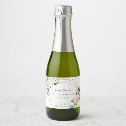 Geometrisches Mini-Sparkling Schaumweinetikett (Vorderseite)