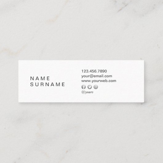 Geometrisches Mini Visitenkarte (Rückseite)