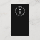 Geometrisches Minimal-Circle-Typografisches Logo Visitenkarte (Rückseite)