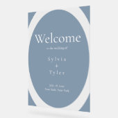 Geometrisches Minimalistisches Hochzeitswillkommen Acrylschild (Winkel)
