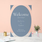 Geometrisches Minimalistisches Hochzeitswillkommen Acrylschild (Hochzeit)