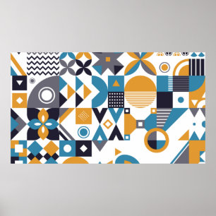 Geometrisches minimalistisches Muster. Abstraktes Poster
