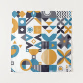 Geometrisches minimalistisches Muster. Abstraktes Wandteppich (Vorderseite (Horizontal))