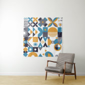 Geometrisches minimalistisches Muster. Abstraktes Wandteppich (Beispiel)
