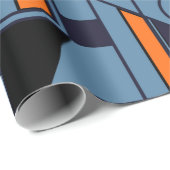 Geometrisches minimalistisches Retroposter mit si Geschenkpapier (Rolleneckpunkt)