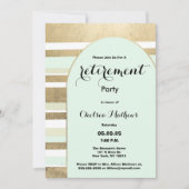 Geometrisches Minze, grünes Party für die Altersvo Einladung (Vorderseite)