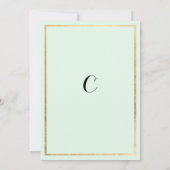 Geometrisches Minze, grünes Party für die Altersvo Einladung (Rückseite)