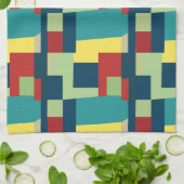 Geometrisches Mittelalter Modernes farbiges Muster Geschirrtuch (Gefaltet)