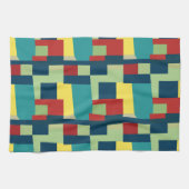 Geometrisches Mittelalter Modernes farbiges Muster Geschirrtuch (Horizontal)