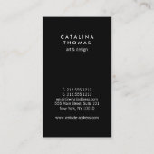 Geometrisches Mod fett Schwarz und Neon Gelb Muste Visitenkarte (Rückseite)