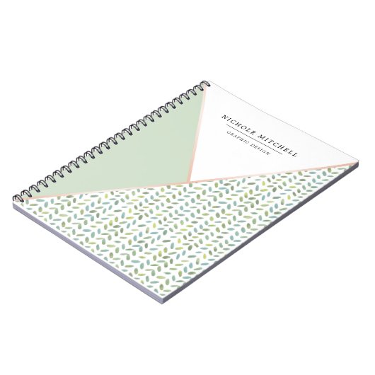 Geometrisches Modell für Wasserfarben Notizblock (Linke Seite)