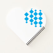 Geometrisches Modell in Herzform Notizblock (Rückseite)