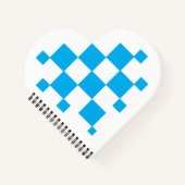 Geometrisches Modell in Herzform Notizblock (Vorderseite)