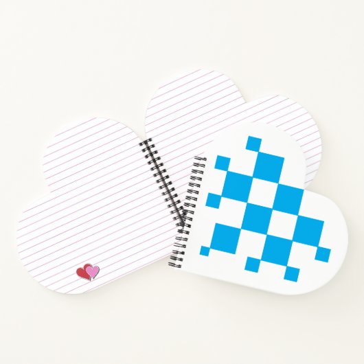 Geometrisches Modell in Herzform Notizblock (Innenseite)