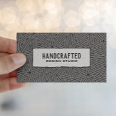 Geometrisches, modernes Abstrakt-Grau- und Schwarz Visitenkarte