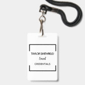 geometrisches modernes Abzeichen VIP Lanyard-Sonde Ausweis (Front with Lanyard)