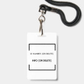 geometrisches modernes Abzeichen VIP Lanyard-Sonde Ausweis (Back with Lanyard)