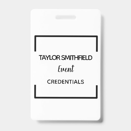 geometrisches modernes Abzeichen VIP Lanyard-Sonde Ausweis (Front)