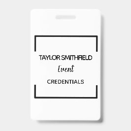 geometrisches modernes Abzeichen VIP Lanyard-Sonde Ausweis