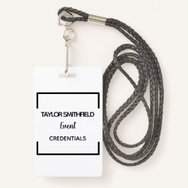 geometrisches modernes Abzeichen VIP Lanyard-Sonde Ausweis