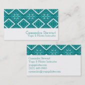 Geometrisches, modernes Aquamarines Muster Visitenkarte (Vorne/Hinten)