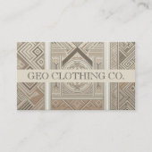 Geometrisches, modernes, elegantes Oatmeller-Clay Visitenkarte (Vorderseite)