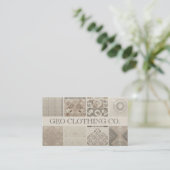 Geometrisches, modernes, elegantes Oatmeller-Clay Visitenkarte (Stehend Vorderseite)